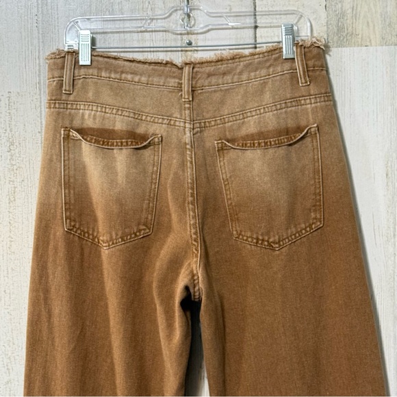 SHEIN Manfinity Brown Straight Jeans with Frayed Hem - Picture 6 of 14